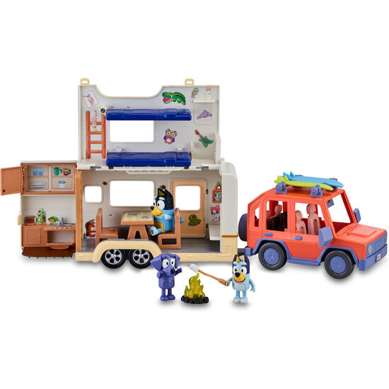 SET COCHE FAMILIAR + CARAVANA BLUEY image 0