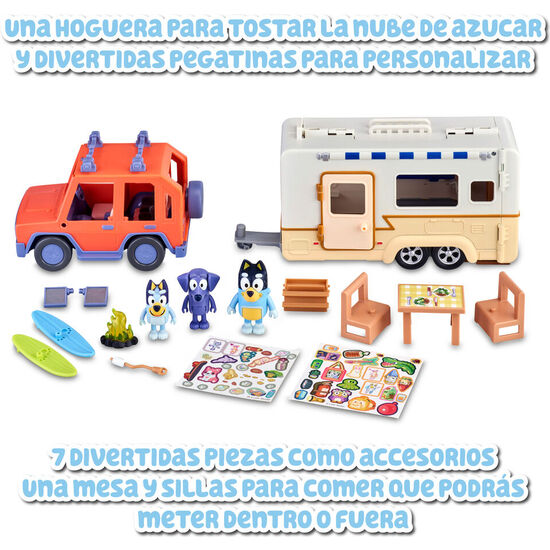 SET COCHE FAMILIAR + CARAVANA BLUEY image 1