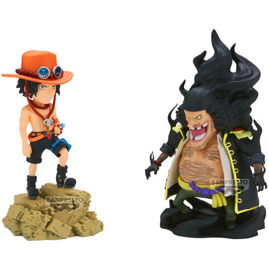 FIGURA PORTGAS D.ACE VS MARSHALL.D.TEACH LOG STORIES ONE PIECE 8CM image 0