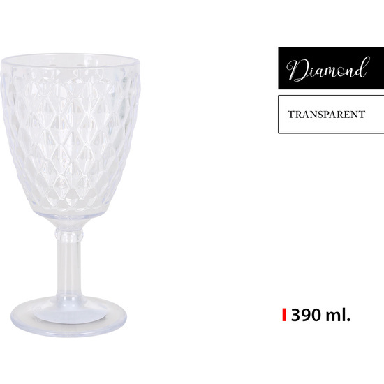 CUP 390ML PS TRANSP DIAMOND image 0