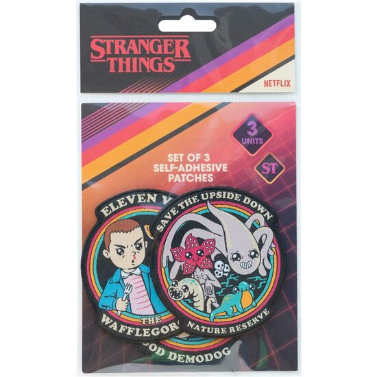 SET 3 PARCHES STRANGER THINGS image 1