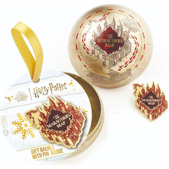 PIN MAPA DE LOS MERODEADORES + BOLA DE NAVIDAD HARRY POTTER image 0