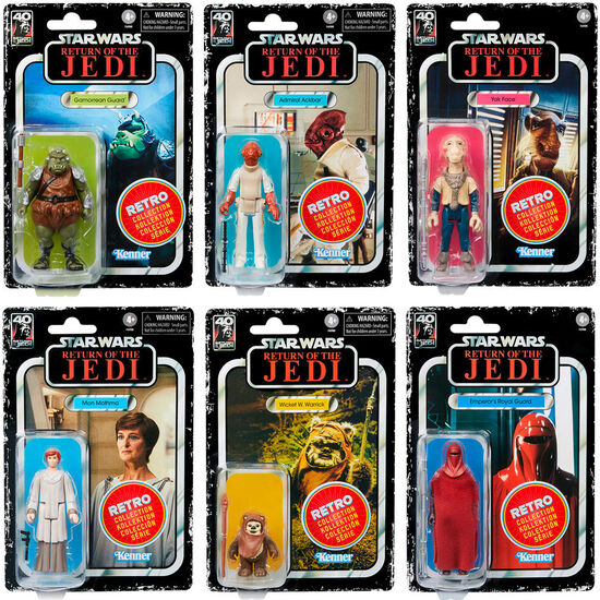 SET 6 FIGURAS COLECCION RETRO STAR WARS EL RETORNO DEL JEDI 9,5CM SURTIDO image 1
