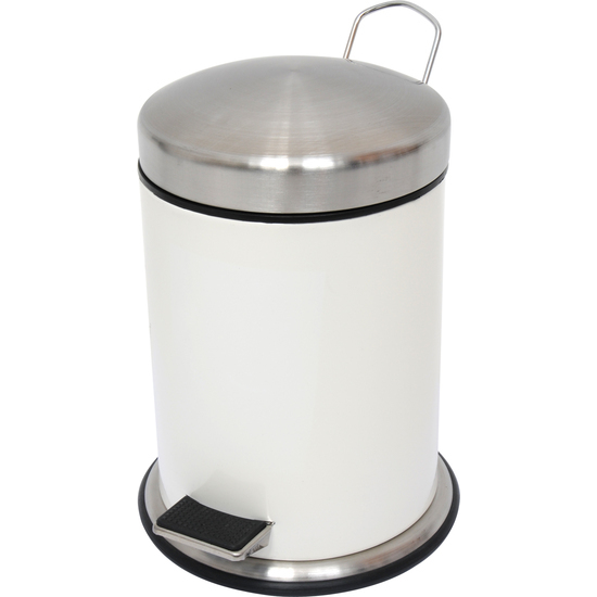 CUBO BASURA CON PEDAL-TAPA Y BASE DE ACERO INOX 3L image 0