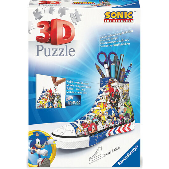 PUZZLE 3D PORTALAPICES 3D ZAPATILLA SONIC THE HEDGEHOG 112PZS image 2