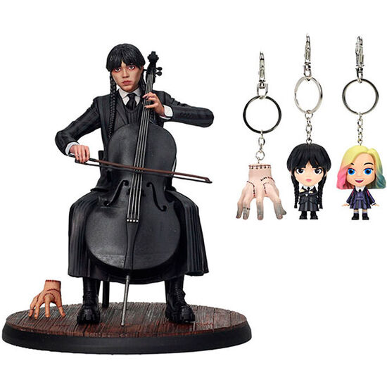 FIGURA MIERCOLES VIOLONCHELO + LLAVERO WEDNESDAY image 0