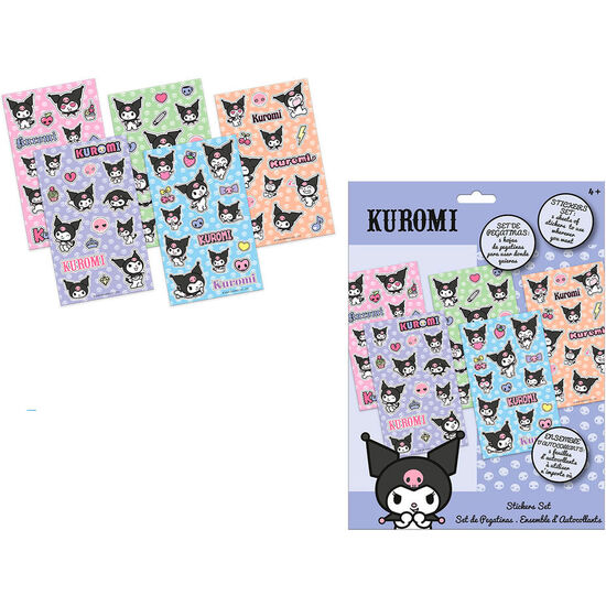 SET PEGATINAS KUROMI HELLO KITTY image 0