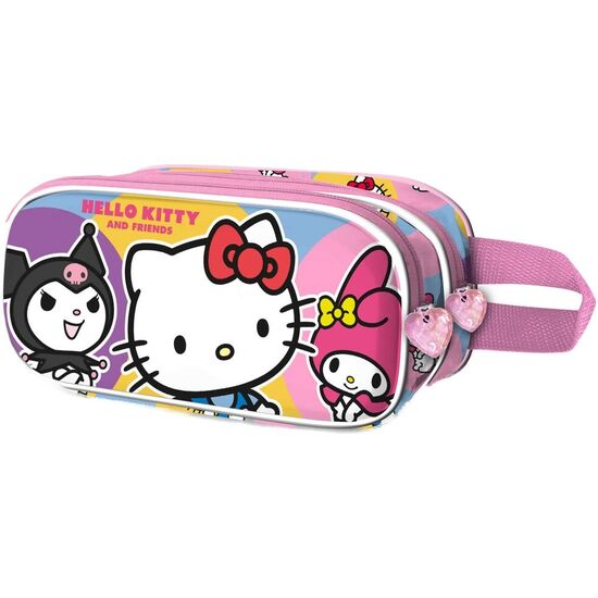 PORTATODO 3D HAPPY HELLO KITTY AND FRIENDS DOBLE image 0