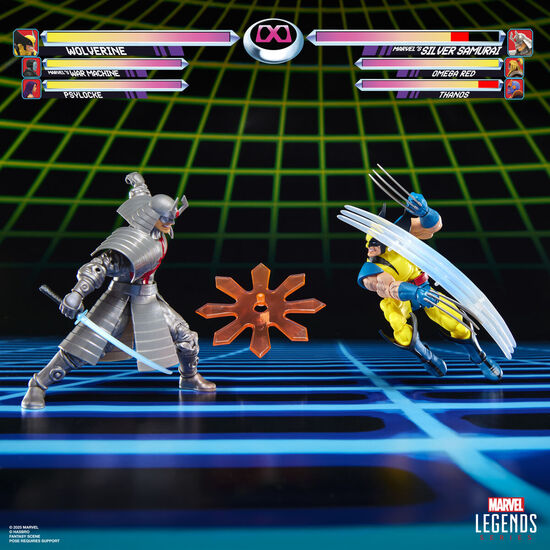 BLISTER 2 FIGURAS WOLVERINE & SILVER SAMURAI GAMEVERSE MARVEL LEGENDS 15CM image 2