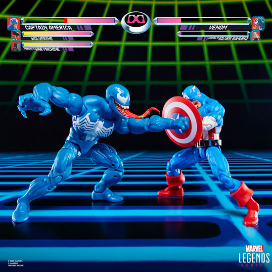 BLISTER 2 FIGURAS CAPITAN AMERICA & VENOM GAMEVERSE MARVEL LEGENDS SERIES 15CM image 0