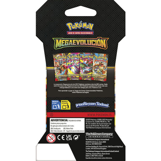 SOBRE CARTAS SLEEVED BOOSTER MEGA EVOLUCION POKEMON ESPAÃ±OL SURTIDO image 1