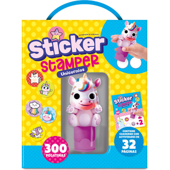 KIT STICKER STAMPER UNICORNIOS image 0