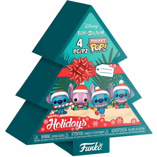 ARBOL NAVIDAD CON 4 FIGURAS POCKET POP DISNEY STITCH image 0