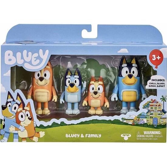 BLISTER 4 FIGURAS FAMILIA BLUEY image 1