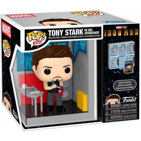 FIGURA POP NOOKS MARVEL TONY STARK IN HIS WORKSHOP image 1