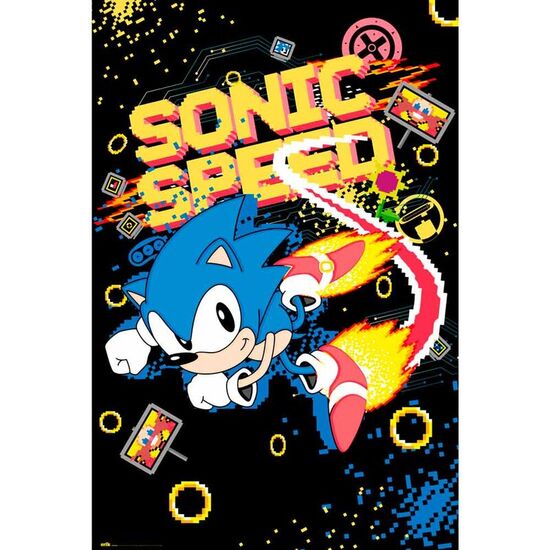 POSTER SPEED SEGA SONIC THE HEDGEHOG image 0