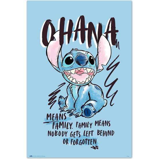 POSTER OHANA STITCH DISNEY image 0