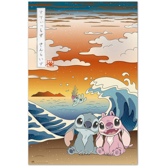 POSTER JAPON ANGEL &#38; STITCH DISNEY image 0