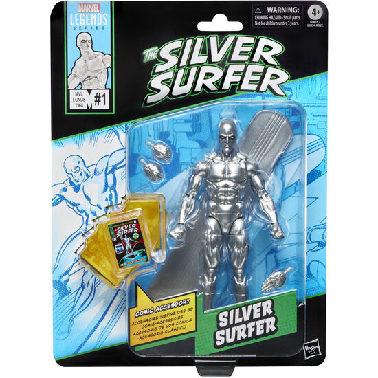 FIGURA ESTELA PLATEADA THE SILVER SURFER MARVEL LEGENDS SERIES 15CM image 0
