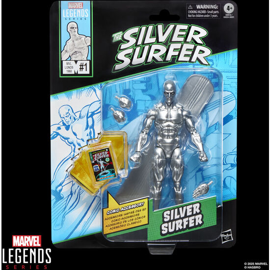 FIGURA ESTELA PLATEADA THE SILVER SURFER MARVEL LEGENDS SERIES 15CM image 3
