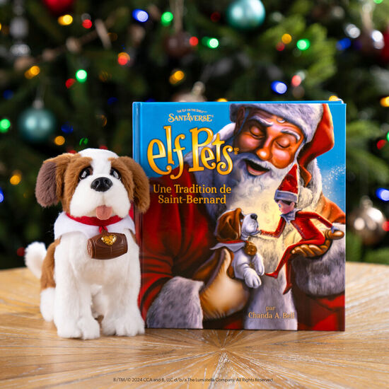 SET CUENTO + PELUCHE PERRO SAN BERNANDO ELF PETS ESPAÃ±OL image 1