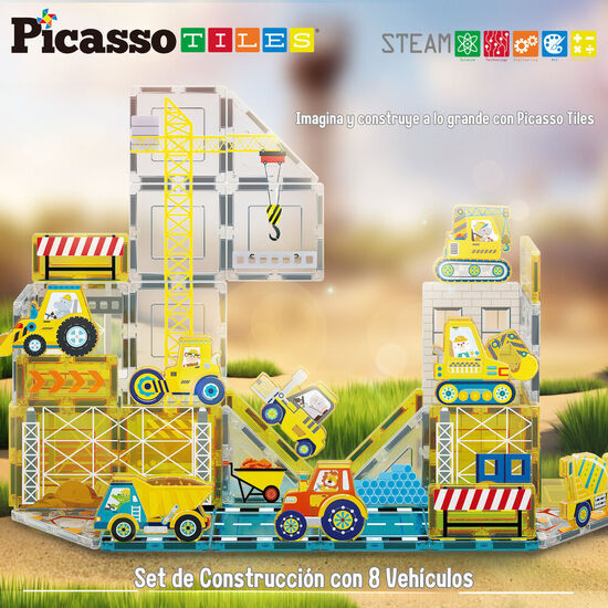 BLOQUES MAGNETICOS + 8 VEHICULOS image 2