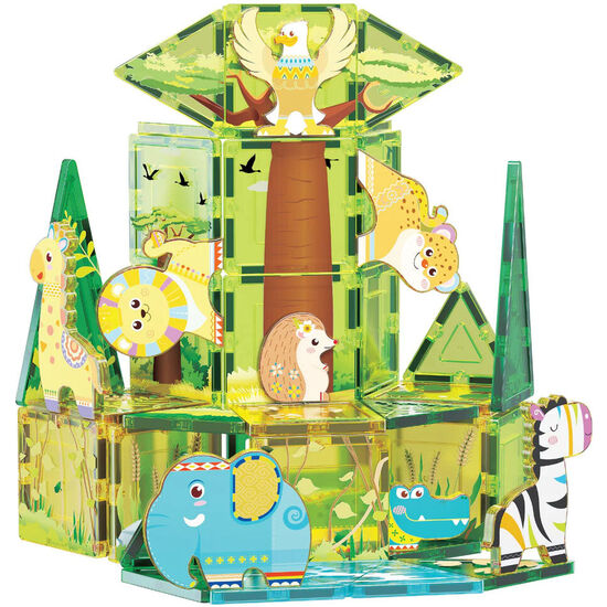 BLOQUES MAGNETICOS SAFARI + 8 FIGURAS image 0