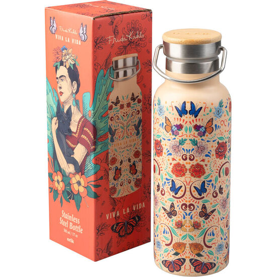 BOTELLA ACERO INOXIDABLE VIVA LA VIDA FRIDA KAHLO 500ML image 1