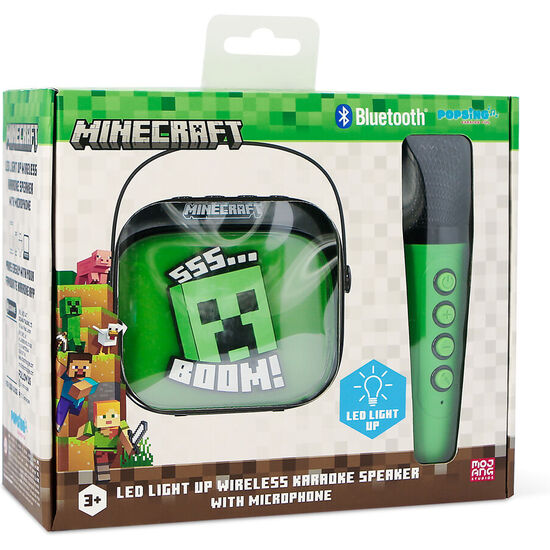ALTAVOZ Y MICRO KARAOKE LED MINECRAFT image 0