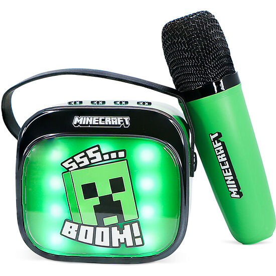 ALTAVOZ Y MICRO KARAOKE LED MINECRAFT image 1