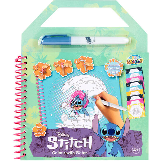 LIBRO MAGICO PINTA CON AGUA STITCH DISNEY image 0