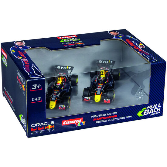 BLISTER 2 COCHES F1 RED BULL DOUBLE ACTION PULL BACK image 0