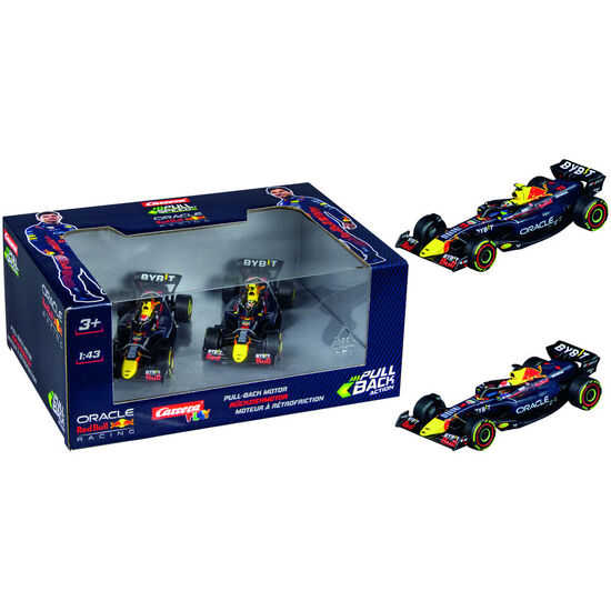 BLISTER 2 COCHES F1 RED BULL DOUBLE ACTION PULL BACK image 1