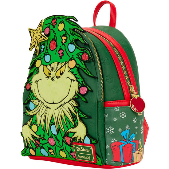 MOCHILA DR. SEUSS HOLIDAY EL GRINCH LOUNGEFLY 26CM image 2