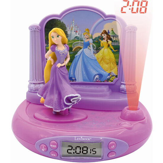 RELOJ DESPERTADOR PROYECTOR 3D RAPUNZEL PRINCESAS DISNEY image 0