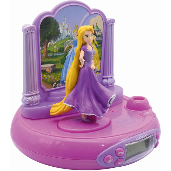 RELOJ DESPERTADOR PROYECTOR 3D RAPUNZEL PRINCESAS DISNEY image 3