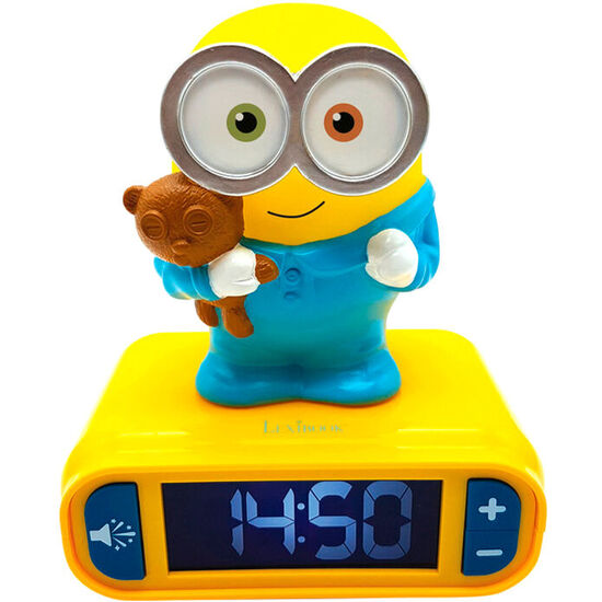 RELOJ DESPERTADOR LUZ NOCTURNA 3D MINIONS image 0