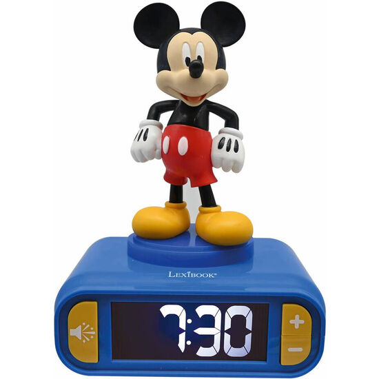 RELOJ DESPERTADOR LUZ NOCTURNA 3D MICKEY DISNEY image 0