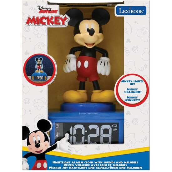 RELOJ DESPERTADOR LUZ NOCTURNA 3D MICKEY DISNEY image 2