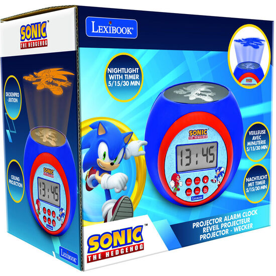 RELOJ DESPERTADOR PROYECTOR SONIC THE HEDGEHOG image 1
