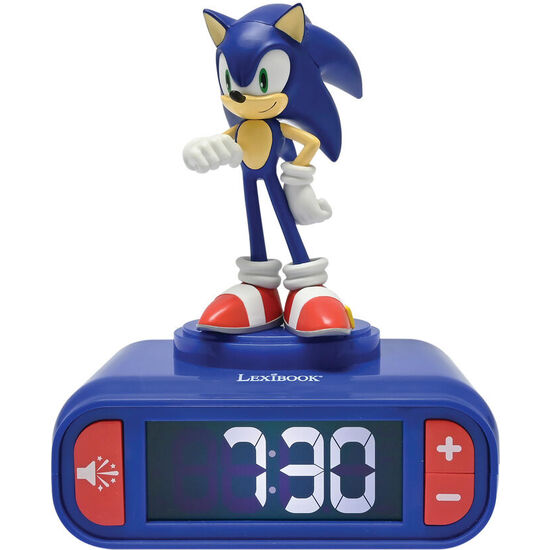 RELOJ DESPERTADOR LUZ NOCTURNA 3D SONIC THE HEDGEHOG image 0