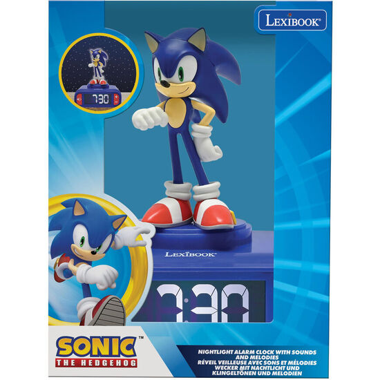 RELOJ DESPERTADOR LUZ NOCTURNA 3D SONIC THE HEDGEHOG image 1