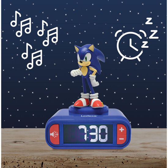 RELOJ DESPERTADOR LUZ NOCTURNA 3D SONIC THE HEDGEHOG image 3