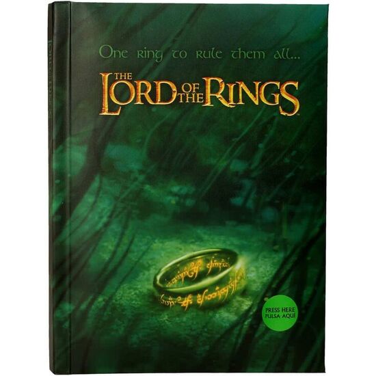 CUADERNO A5 ONE RING TO RULE THEM ALL EL SEÃ±OR DE LOS ANILLOS CON LUZ image 0