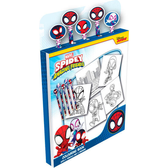 LIBRO COLOREAR + LAPICES SPIDEY MARVEL image 0