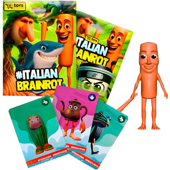 SOBRE FIGURA + 3 CARTAS COLECCIONABLES ITALIAN BRAINROT SURTIDO image 1