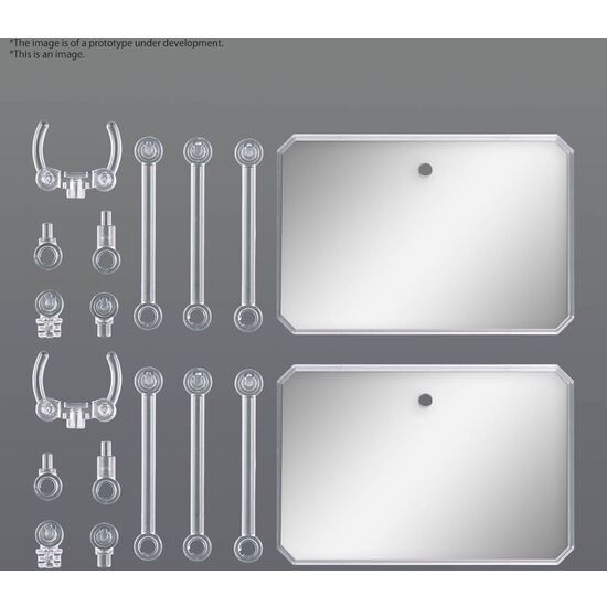 BASE EXHIBICION ACTION BASE 6 TRANSPARENTE CON PEGATINAS ESPEJO image 1