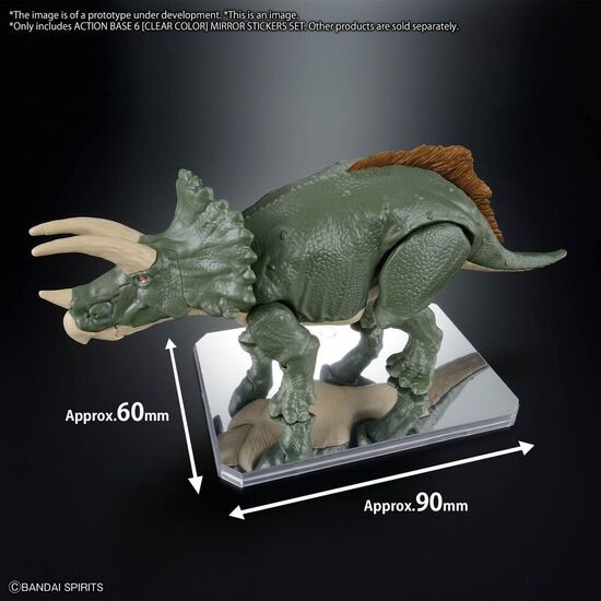 BASE EXHIBICION ACTION BASE 6 TRANSPARENTE CON PEGATINAS ESPEJO image 3