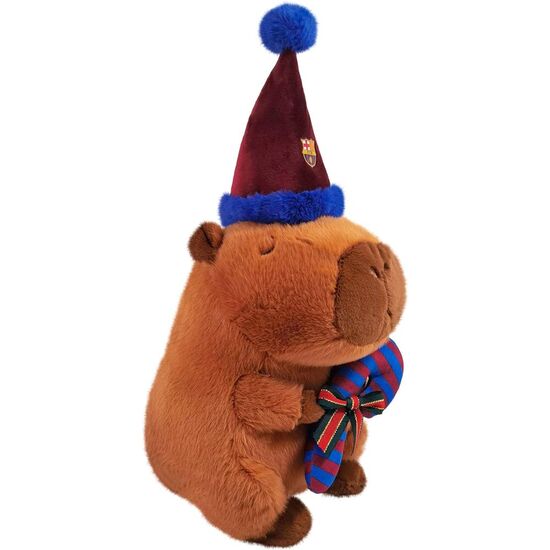 PELUCHE CAPIBARA GORRO DE PAPA NOEL FC BARCELONA 35CM image 0