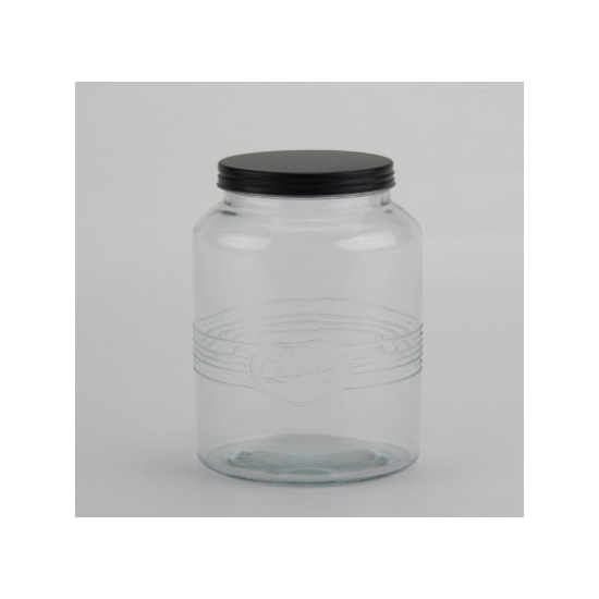 TARRO VIDRIO T/METAL BLACK 1000ML LA MEDITERRANEA image 0